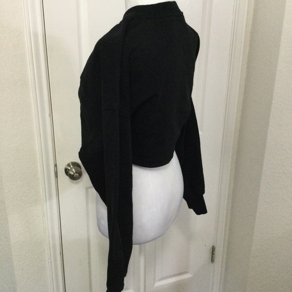 Palm Angels Black Long Sleeve Crop Top Size M (Flawed) - Picture 3 of 10